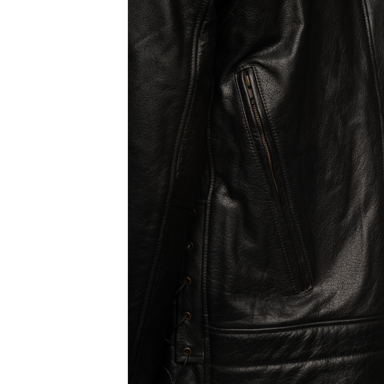 Flint Black double rider Motorcycle leather jacket