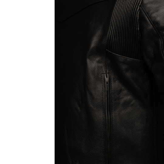 Huxley Black Motorcycle leather jacket with Storage pockets