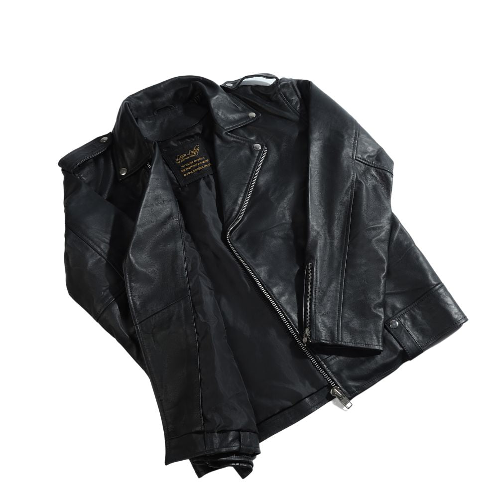 Classic biker style jacket with Epaulette