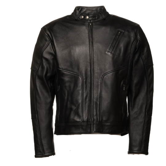 Carson Black cafe racer style Moto jacket