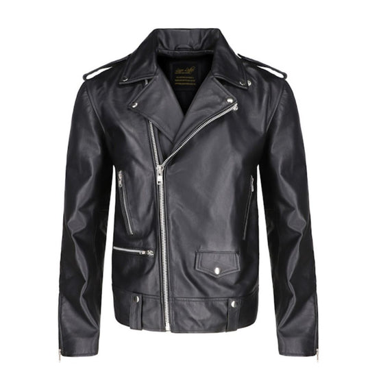Classic biker style jacket with Epaulette