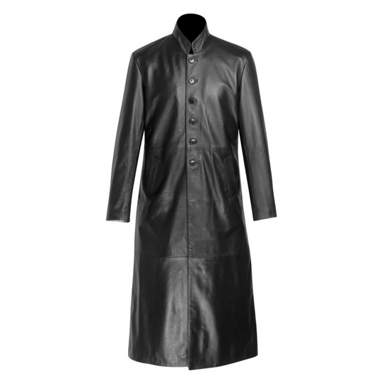 Gilbert black Round collar Black Long coat