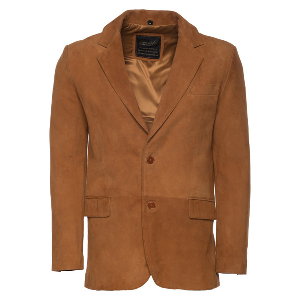 Wyatt Tan Suede Leather Blazer