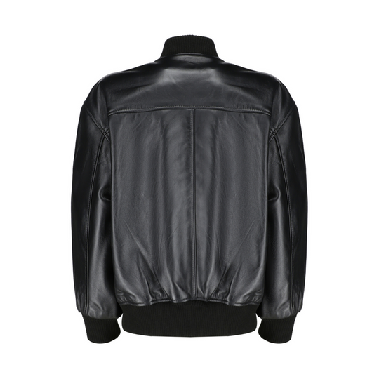 Mabel black oversized bomber jacket