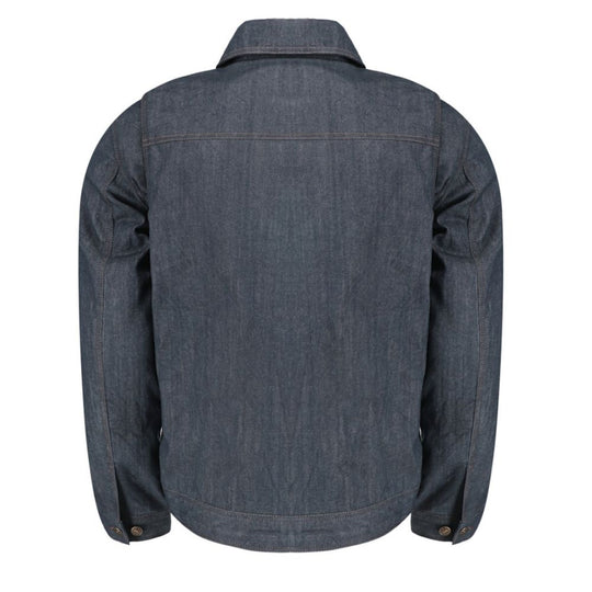 Julian blue denim motorcycle jacket with kevlar lining