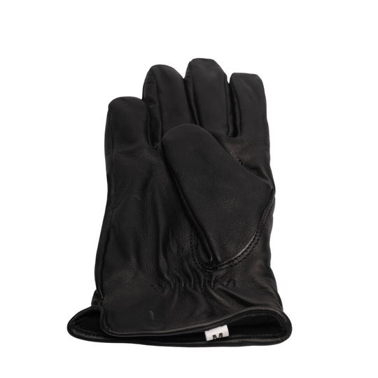 Men's premium black leather gloves