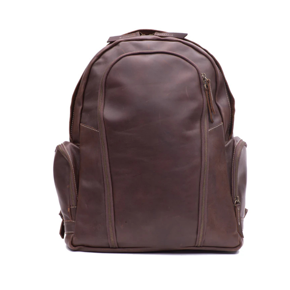 Dark Brown Slim Laptop Backpack