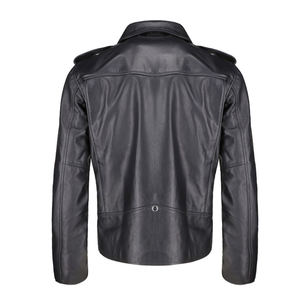 Classic biker style jacket with Epaulette