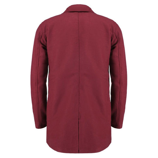 Dorian burgundy wool overcoat