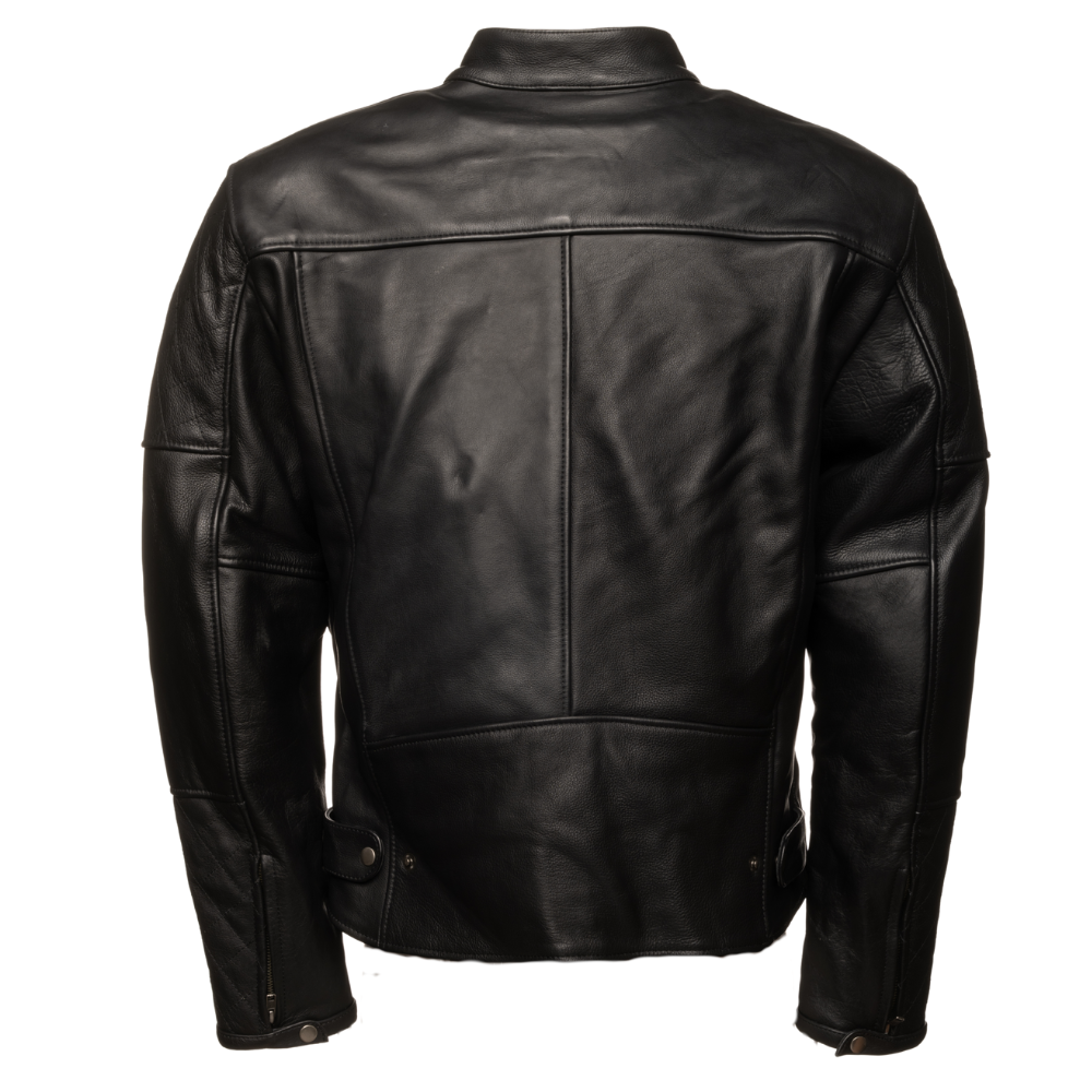 Carson Black cafe racer style Moto jacket