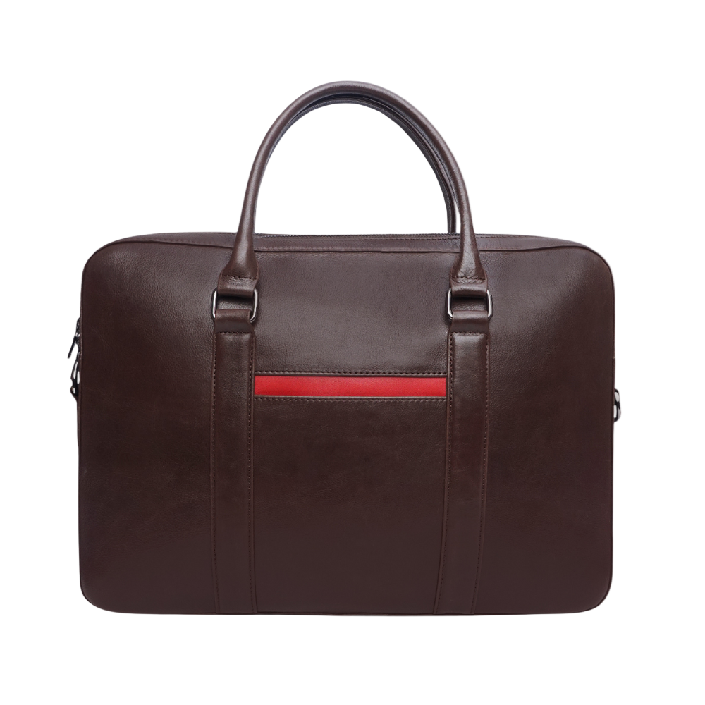 Chocolate Leather Laptop Bag