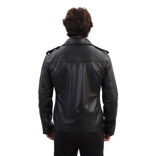 Classic biker style jacket with Epaulette