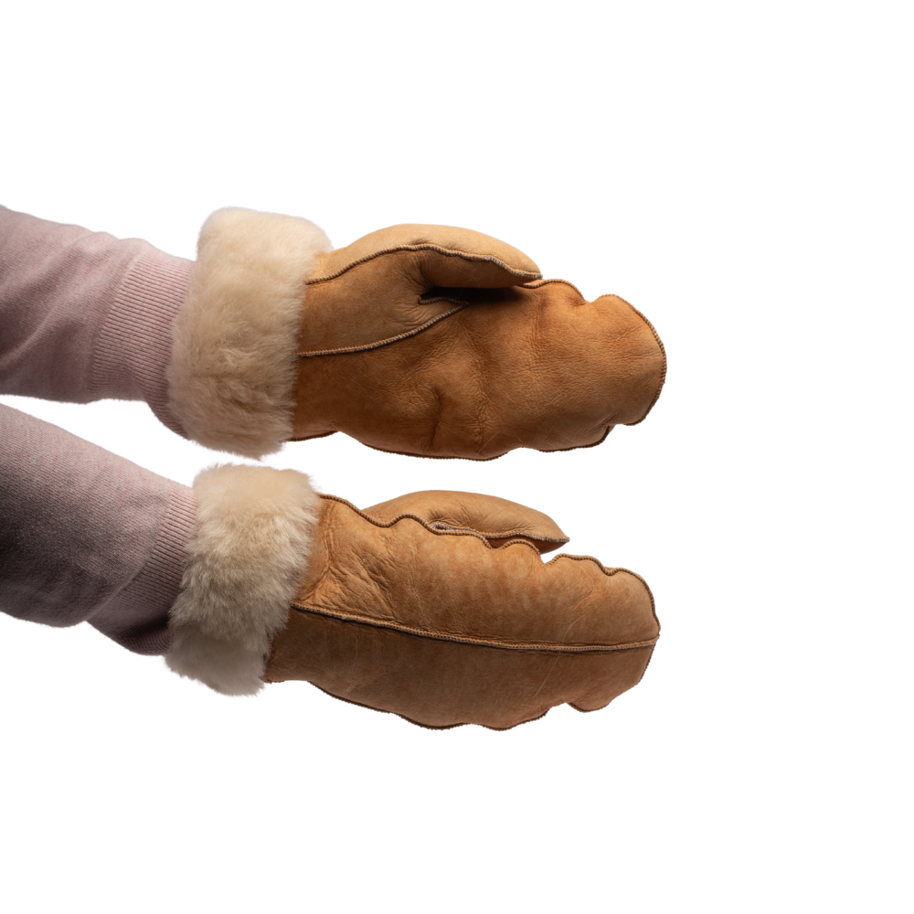 Tan Sheepskin Mittens