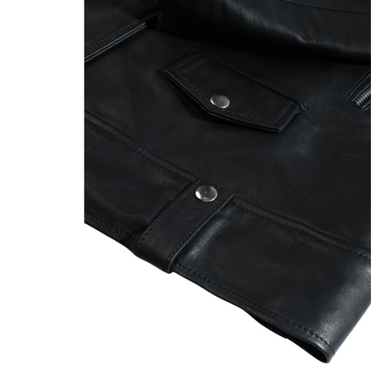 Classic biker style jacket with Epaulette