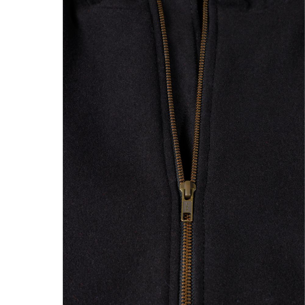 Maddox Black hooded long wool coat