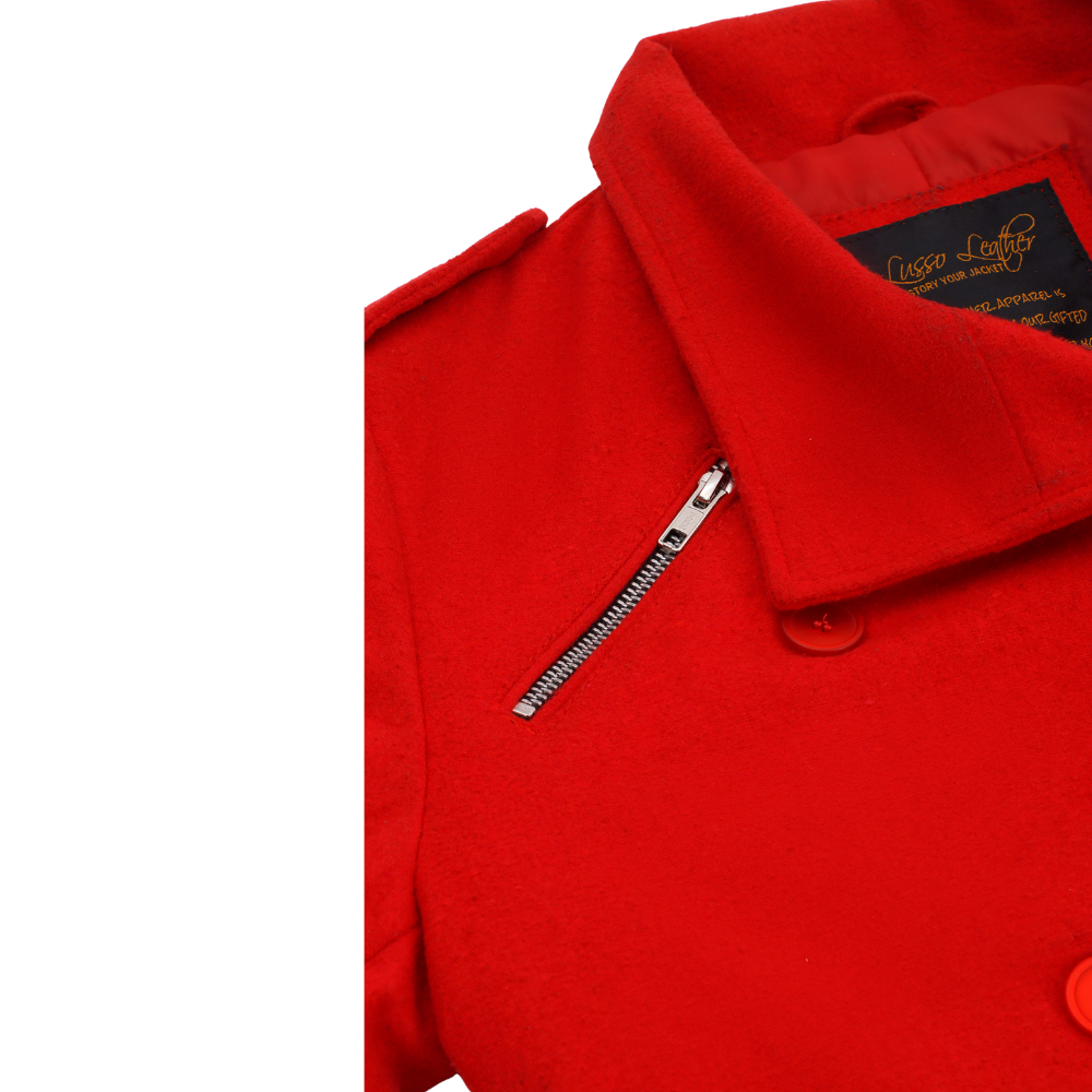 Taisia women's red wool coat