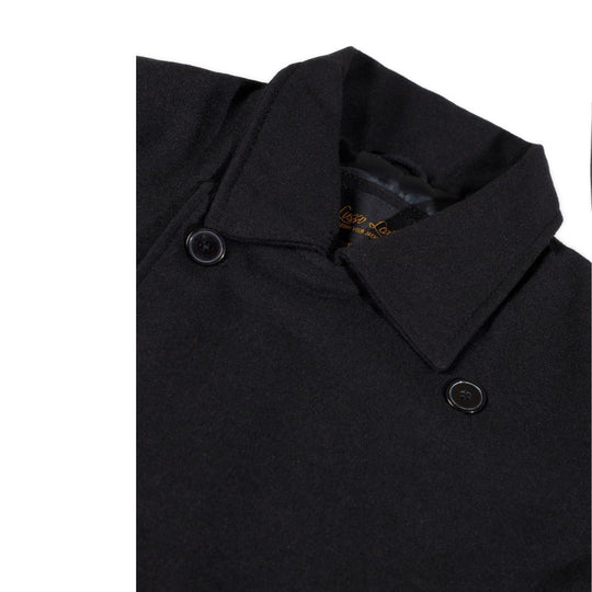 Elias black wool overcoat