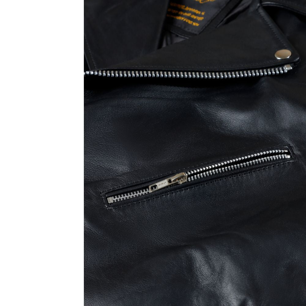 Slim fit biker style jacket with belt