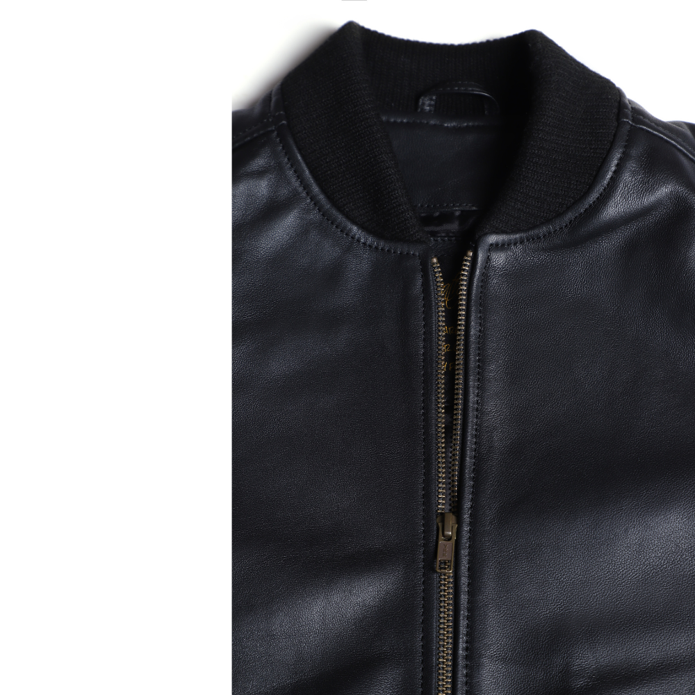 Mabel black oversized bomber jacket