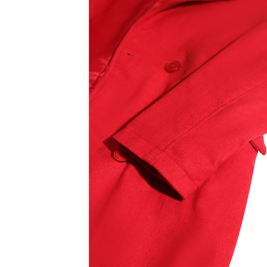 Isla red women's wool overcoat