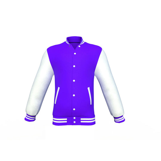 Good Quality White Sleeves Purple Varsity Letterman Jacket