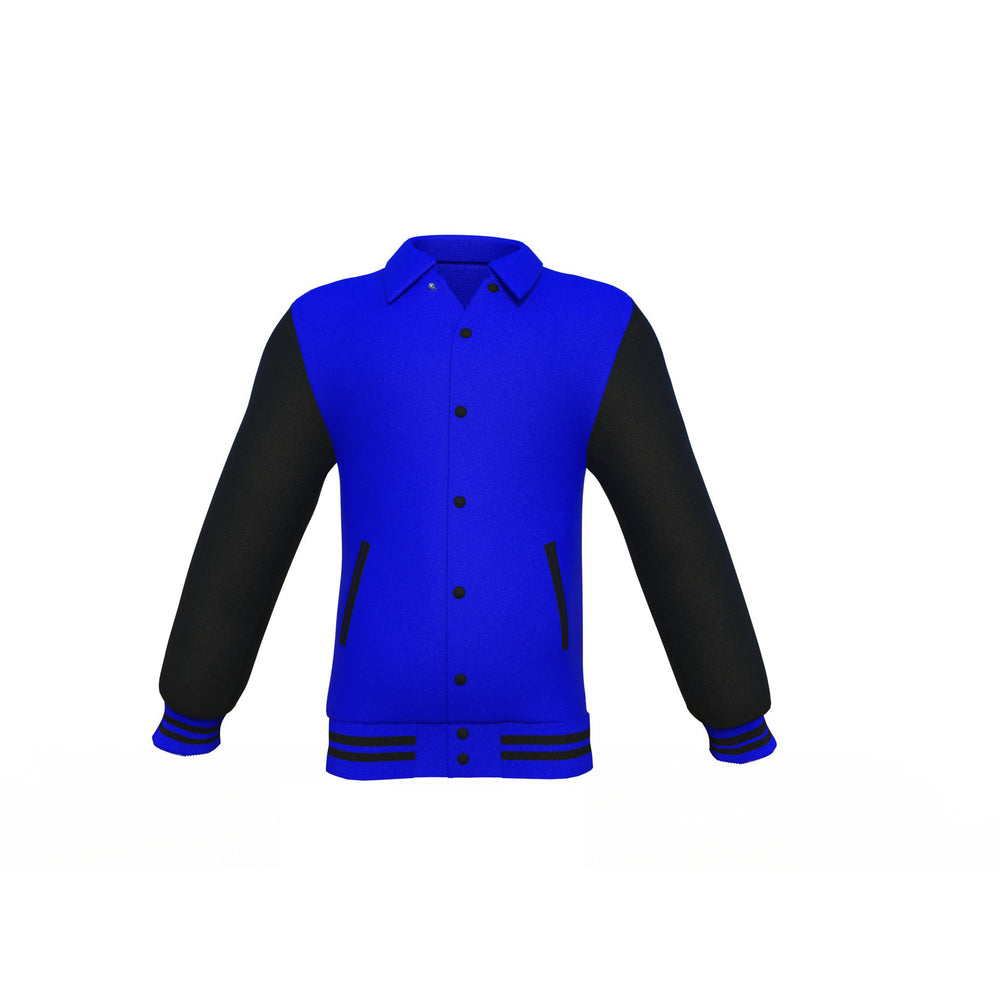 Best Quality Black Sleeves Blue Varsity Letterman Jacket