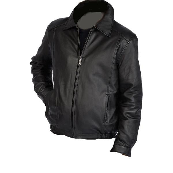 Spread Collars Pure Leather Jacket for Bomber