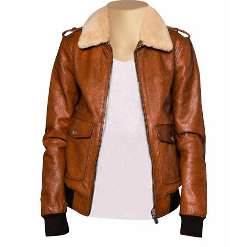 Comfortable Fur Collar Dominic's bomber jacket