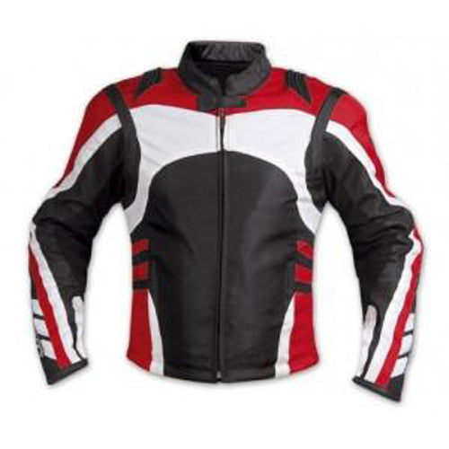 Sport Red, White, and Black Motorcycle armoured jacket
