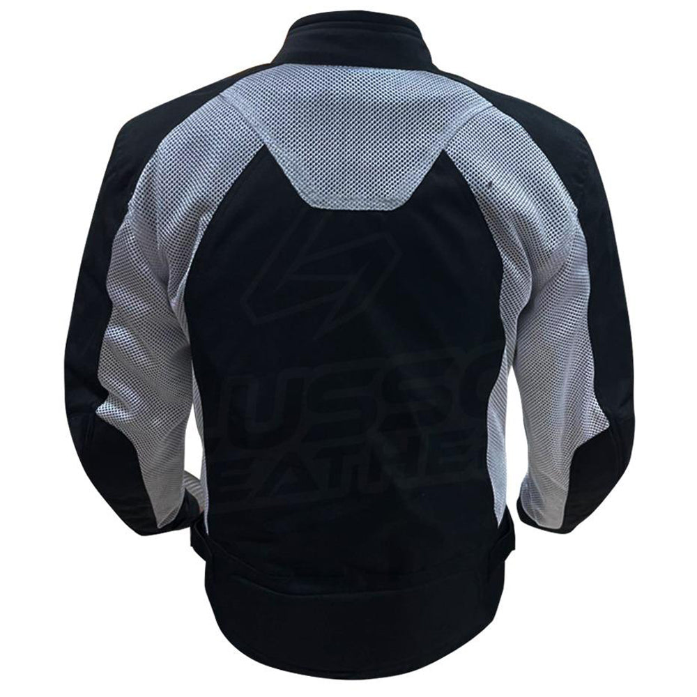 B&W Textile Motorcycle Jacket with Armor Protectors