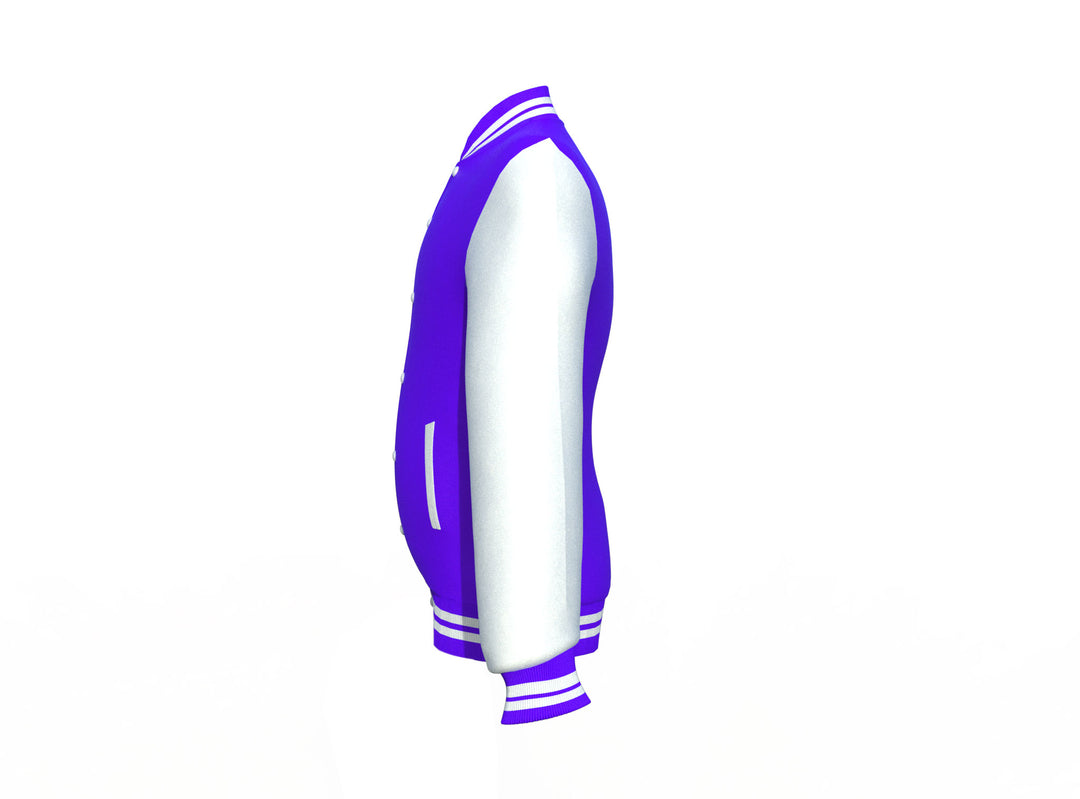 Good Quality White Sleeves Purple Varsity Letterman Jacket