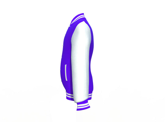 Good Quality White Sleeves Purple Varsity Letterman Jacket