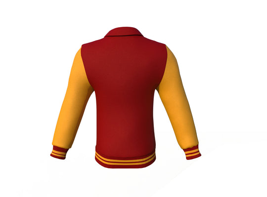 Soft to the touch and protective Gold Sleeves Maroon Letterman Jacket