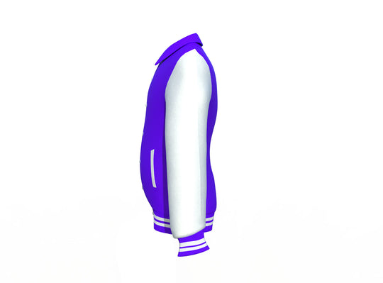 Good Quality White Sleeves Purple Varsity Letterman Jacket