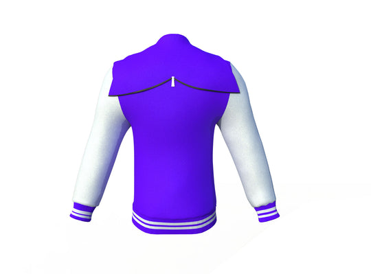 Good Quality White Sleeves Purple Varsity Letterman Jacket