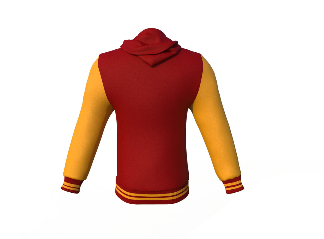 Soft to the touch and protective Gold Sleeves Maroon Letterman Jacket