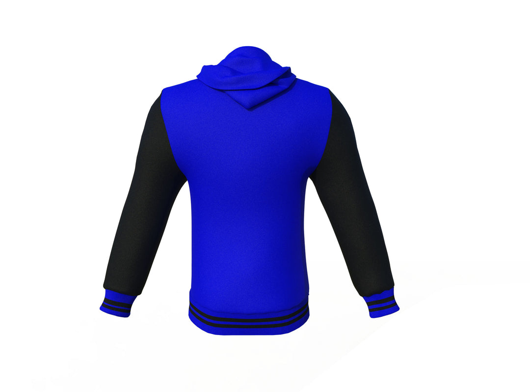 Best Quality Black Sleeves Blue Varsity Letterman Jacket