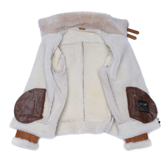 Hagan Aviator bomber suede shearling jacket
