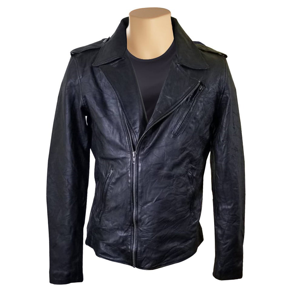 New Wrinkled Texture Leather jacket, Unisex biker jacket – Lusso