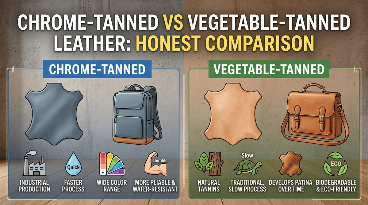 Chrome-Tanned vs Vegetable-Tanned Leather: Honest Comparison