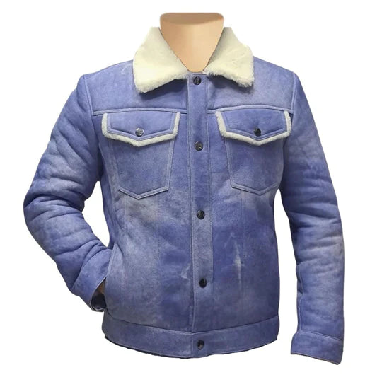Mens Blue Suede Jackets