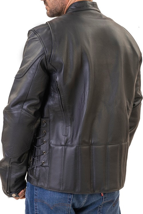 Carson Black cafe racer style Moto jacket