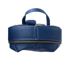 Urban Navy Leather Backpack
