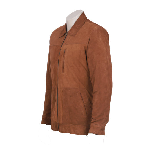 Jace tan suede leather jacket