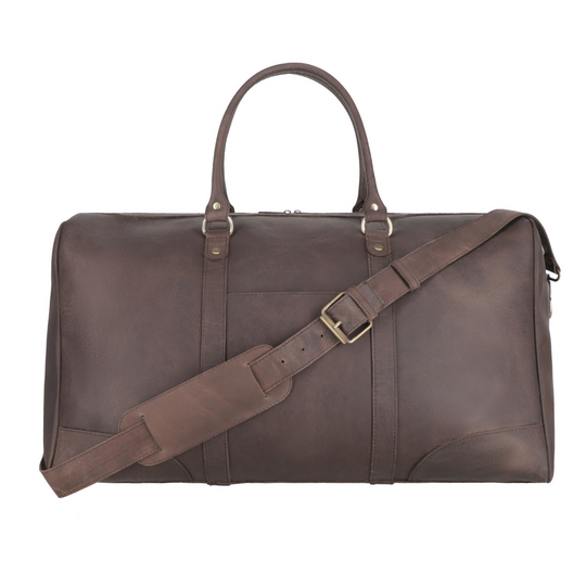 Rustic Brown Leather Duffle