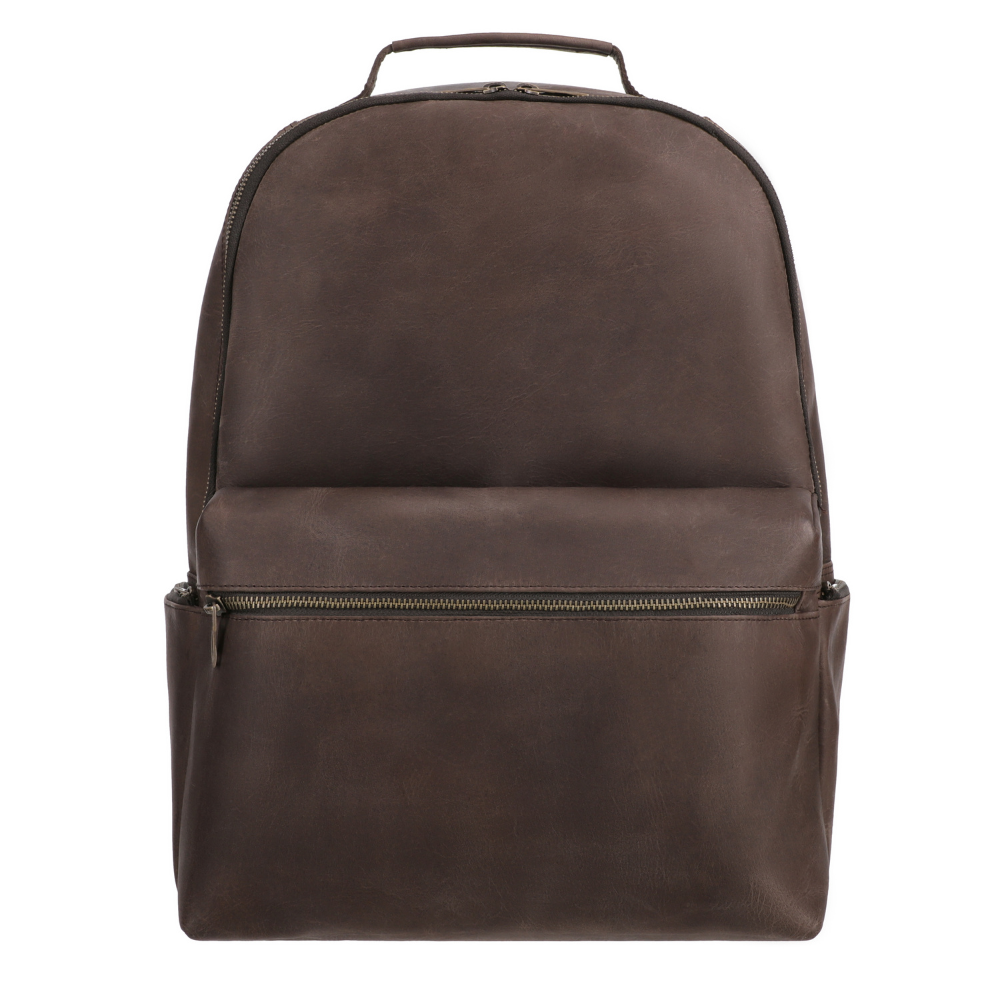 Rustic Brown Leather Backpack