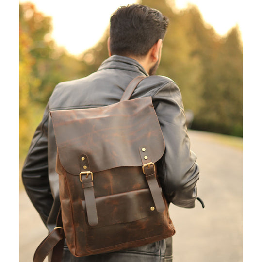 Cortez's Vintage Oiled Cowhide Backpack