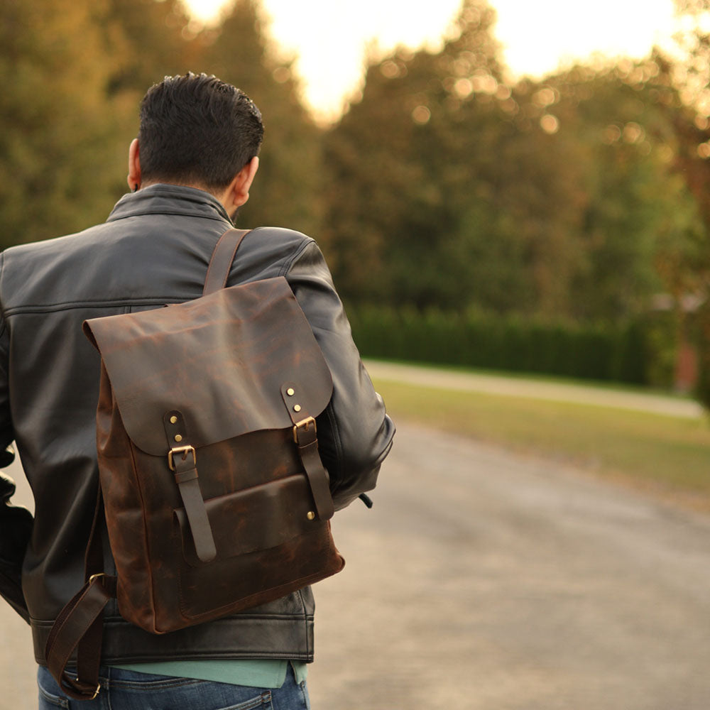 Cortez's Vintage Oiled Cowhide Backpack