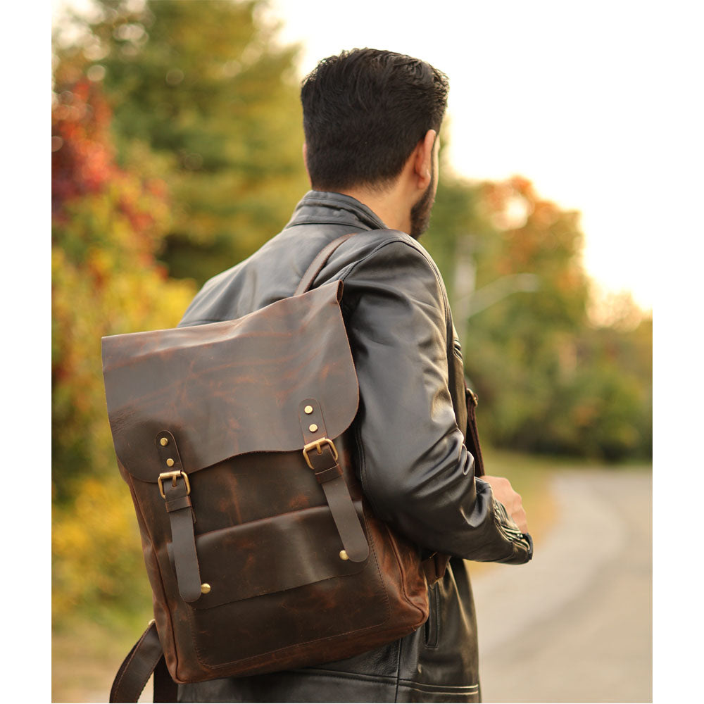 Cortez's Vintage Oiled Cowhide Backpack
