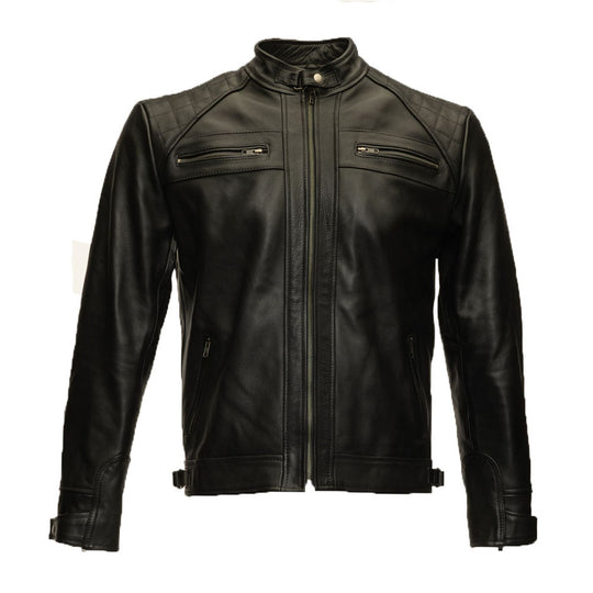 Finnian's Black Midnight Café Racer Jacket